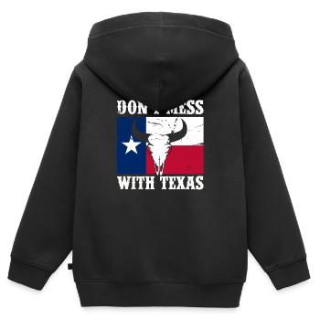 Texas - Sweat Premium à capuche zippé enfant bio - noir - Dos - AI Model Kid Male (0cm)