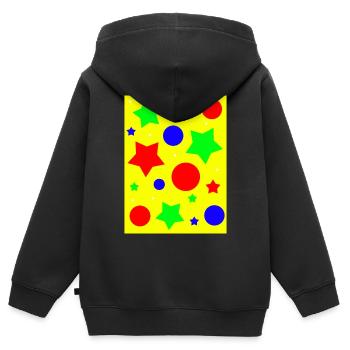 Clowncore Aesthetic Pattern - Kids Premium Organic Zip-up Hoodie - black - Back - AI Model Kid Male (0cm)