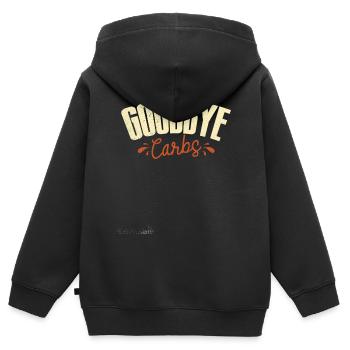 Régime Keto, régime sans glucides, céto - Sweat Premium à capuche zippé enfant bio - noir - Dos - AI Model Kid Male (0cm)