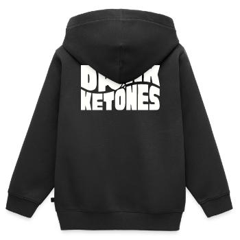 Régime Keto, régime sans glucides, céto - Sweat Premium à capuche zippé enfant bio - noir - Dos - AI Model Kid Male (0cm)