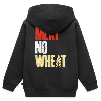 Régime Keto, régime sans glucides, céto - Sweat Premium à capuche zippé enfant bio - noir - Dos - AI Model Kid Male (0cm)