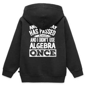 Algebra, Analysis, Wissenschaft, Mathematik - Kinder Premium Organic Zip Hoodie - Schwarz - Hinten - AI Model Kid Male (0cm)