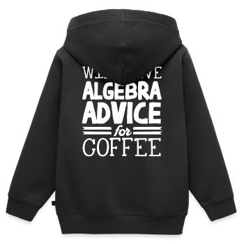 Algebra, Analysis, Wissenschaft, Mathematik - Kinder Premium Organic Zip Hoodie - Schwarz - Hinten - AI Model Kid Male (0cm)