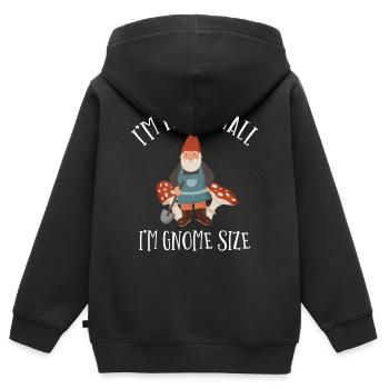 Gnome - Gnome Collecting - Gnome Collector - Sweat Premium à capuche zippé enfant bio - noir - Dos - AI Model Kid Male (0cm)