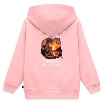 Fabelwesen Drachen Geschenk Männer Drache Für A - Kinder Premium Organic Zip Hoodie - Rosa - Hinten - AI Model Kid Female (0cm)