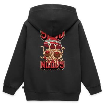 Fliegendes Spaghettimonster Pastafarian Pastafari - Kinder Premium Organic Zip Hoodie - Schwarz - Hinten - AI Model Kid Male (0cm)