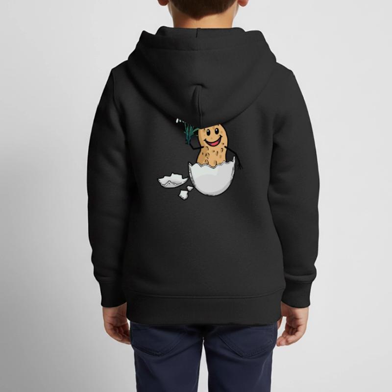 Easter Peanut Spring Easter Egg Flora Eggshell Kids Premium Organic Zip-up Hoodie