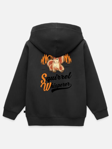 Eichhörnchen Flüsterer Squirrel Whisperer - Kinder Premium Organic Zip Hoodie -