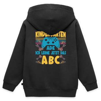 Kindergarten Ade Bye Kita Abgänger 2026 Junge - Kinder Premium Organic Zip Hoodie - Schwarz - Hinten - AI Model Kid Male (0cm)