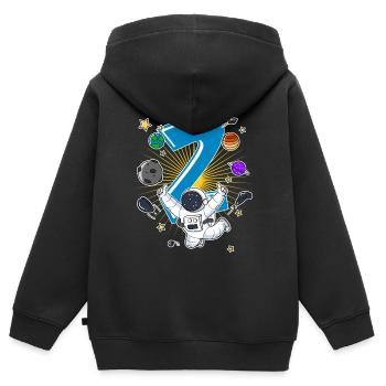 Astronaut 1 Jahr Alt Weltraum Rakete 2. Geburtstag - Kinder Premium Organic Zip Hoodie - Schwarz - Hinten - AI Model Kid Male (0cm)