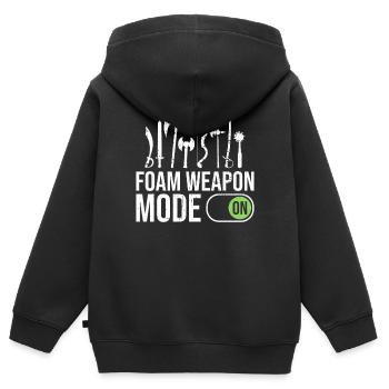 Rollenspiele Und Larper Swordfignting Rollenspiele - Kinder Premium Organic Zip Hoodie - Schwarz - Hinten - AI Model Kid Male (0cm)
