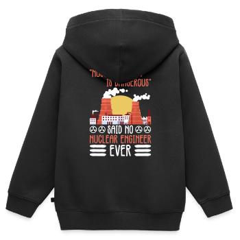 Nuklearingenieur Und Kernenergie - Kinder Premium Organic Zip Hoodie - Schwarz - Hinten - AI Model Kid Male (0cm)