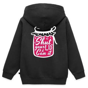 Conserves Fermez votre couvercle et pouvez-le Homesteader Canner - Sweat Premium à capuche zippé enfant bio - noir - Dos - AI Model Kid Male (0cm)
