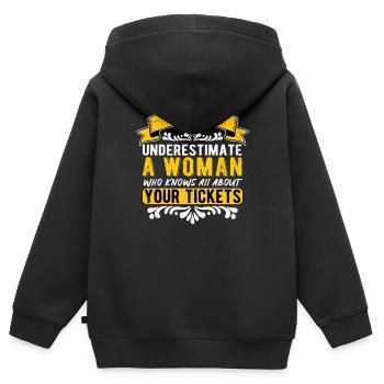 Assurance commis aux assurances - Sweat Premium à capuche zippé enfant bio - noir - Dos - AI Model Kid Male (0cm)