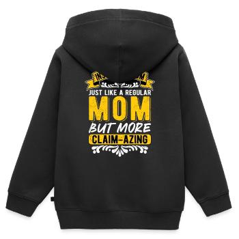 Assurance commis aux assurances - Sweat Premium à capuche zippé enfant bio - noir - Dos - AI Model Kid Male (0cm)