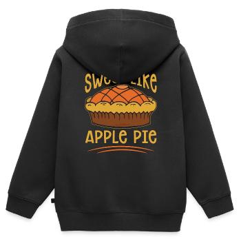 Apple Pie Sweet Like Apple Pie Cooking Pastries - Kinder Premium Organic Zip Hoodie - Schwarz - Hinten - AI Model Kid Male (0cm)