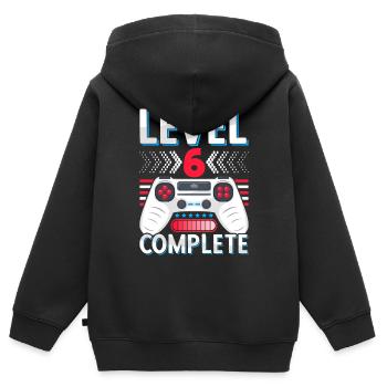 6. Klasse abgeschlossen Realschule Gymnasium Gamer - Kinder Premium Organic Zip Hoodie - Schwarz - Hinten - AI Model Kid Male (0cm)