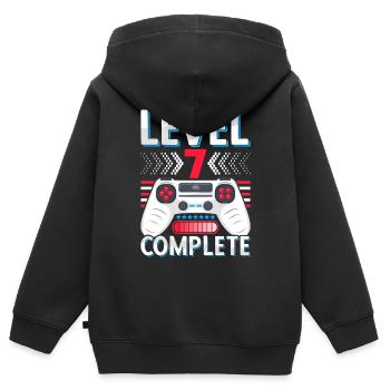 7. Klasse abgeschlossen Realschule Gymnasium Gamer - Kinder Premium Organic Zip Hoodie - Schwarz - Hinten - AI Model Kid Male (0cm)