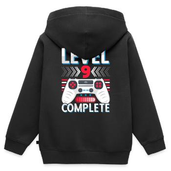 Hauptschule Abschluss 9 Klasse Hauptschulabschluss - Kinder Premium Organic Zip Hoodie - Schwarz - Hinten - AI Model Kid Male (0cm)