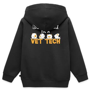 Tierarzt, Tierarzt, Tierarzt - Kinder Premium Organic Zip Hoodie - Schwarz - Hinten - AI Model Kid Male (0cm)