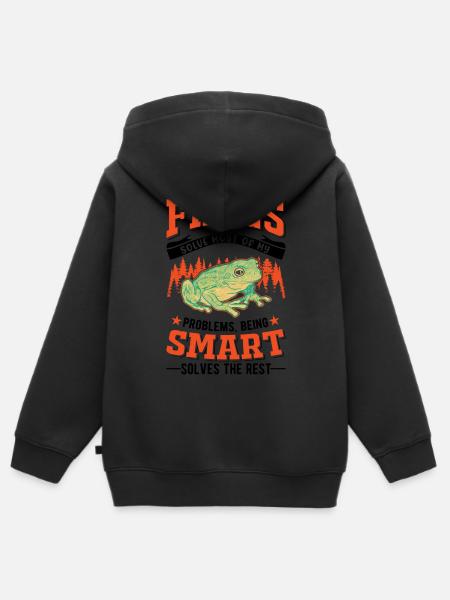 Frosch Geschenk Laubfrosch - Kinder Premium Organic Zip Hoodie -