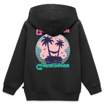 Lunettes de soleil California Long Beach Palm Beach O - Sweat Premium à capuche zippé enfant bio - noir - Dos - AI Model Kid Male (0cm)
