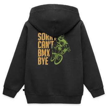 BMX Racing Sorry Can't BMX Bye Bicyclette Cyclist - Kinder Premium Organic Zip Hoodie - Schwarz - Hinten - AI Model Kid Male (0cm)