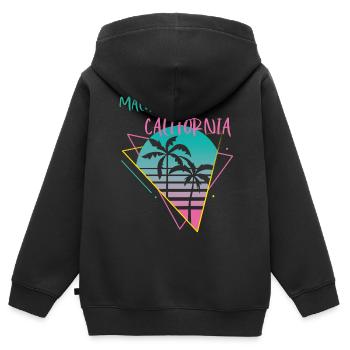 California Malibu Palmen Ocean Surfing - Kinder Premium Organic Zip Hoodie - Schwarz - Hinten - AI Model Kid Male (0cm)