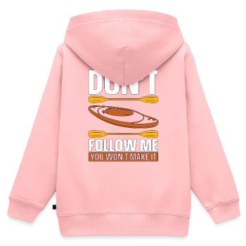 Kayaking Don't Follow Me Loves Boating Kayak Lover - Sweat Premium à capuche zippé enfant bio - rose - Dos - AI Model Kid Female (0cm)