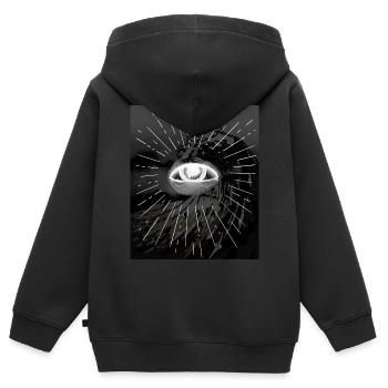 Auge Gott Wasser Welle Schöpfung Göttlich Gott - Kinder Premium Organic Zip Hoodie - Schwarz - Hinten - AI Model Kid Male (0cm)
