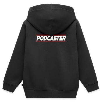 Podcaster Podcast host - Kids Premium Organic Zip-up Hoodie - black - Back - AI Model Kid Male (0cm)