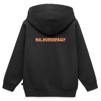 Na Durchfall - Kinder Premium Organic Zip Hoodie - Schwarz - Hinten - AI Model Kid Male (0cm)