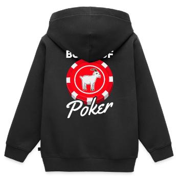 Poker Player Bock Auf Poker - Lustiges Poker - Kinder Premium Organic Zip Hoodie - Schwarz - Hinten - AI Model Kid Male (0cm)