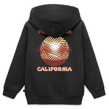 Retro Venice Beach California Palm Surfing at Oz - Kids Premium Organic Zip-up Hoodie - black - Back - AI Model Kid Male (0cm)