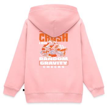 Motocross Stuntman Dirt Bike Biker - Kinder Premium Organic Zip Hoodie - Rosa - Hinten - AI Model Kid Female (0cm)