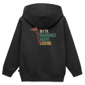 Insurance Agent Design Für Insurance Consultant - Kinder Premium Organic Zip Hoodie - Schwarz - Hinten - AI Model Kid Male (0cm)