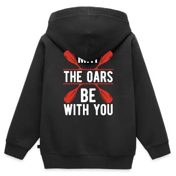 Ramer Que les rames soient avec vous Rameurs Rameur - Sweat Premium à capuche zippé enfant bio - noir - Dos - AI Model Kid Male (0cm)
