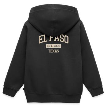 Texas - Kinder Premium Organic Zip Hoodie - Schwarz - Hinten - AI Model Kid Male (0cm)