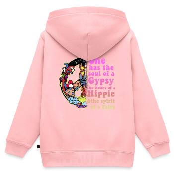Hippy - Kids Premium Organic Zip-up Hoodie - rose - Back - AI Model Kid Female (0cm)