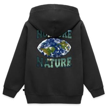 Nurture Nature Förderung Des Umweltbewusstseins - Kinder Premium Organic Zip Hoodie - Schwarz - Hinten - AI Model Kid Male (0cm)