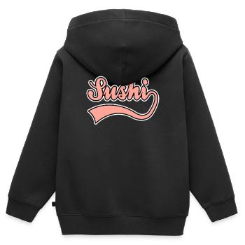 Sushi Liebhaber - Kinder Premium Organic Zip Hoodie - Schwarz - Hinten - AI Model Kid Male (0cm)