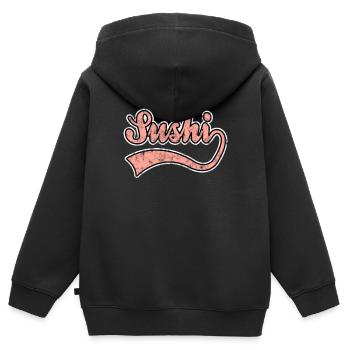 Sushi Liebhaber - Kinder Premium Organic Zip Hoodie - Schwarz - Hinten - AI Model Kid Male (0cm)