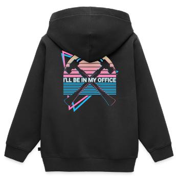 Funny Carpenter Retro Carpentry - Kids Premium Organic Zip-up Hoodie - black - Back - AI Model Kid Male (0cm)