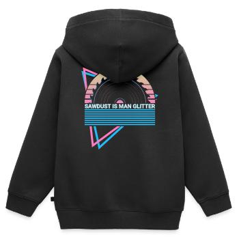 Funny Carpenter Retro Carpentry - Kids Premium Organic Zip-up Hoodie - black - Back - AI Model Kid Male (0cm)