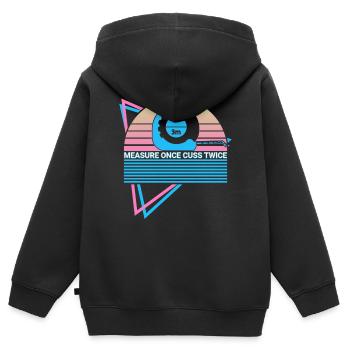 Funny Carpenter Retro Carpentry - Kids Premium Organic Zip-up Hoodie - black - Back - AI Model Kid Male (0cm)