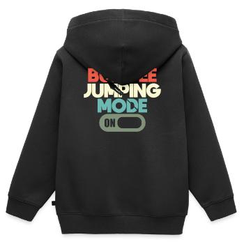 Mode saut à l’élastique sur adrénaline du sauteur à l’élastique - Sweat Premium à capuche zippé enfant bio - noir - Dos - AI Model Kid Male (0cm)