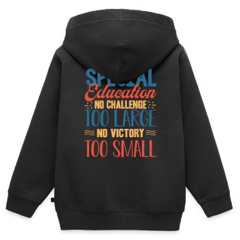 Éducation spécialisée, Éducation spécialisée - Sweat Premium à capuche zippé enfant bio - noir - Dos - AI Model Kid Male (0cm)