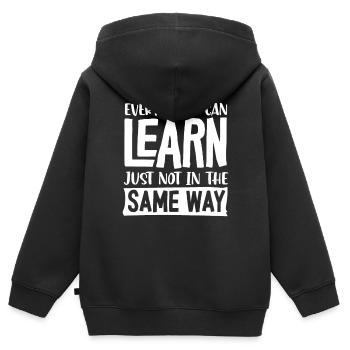 Éducation spécialisée, Éducation spécialisée - Sweat Premium à capuche zippé enfant bio - noir - Dos - AI Model Kid Male (0cm)