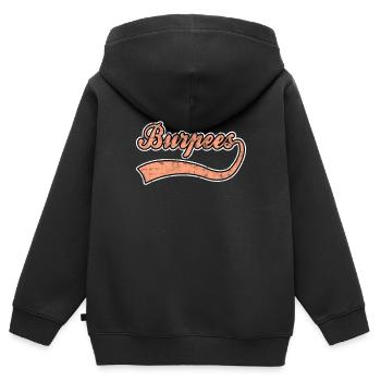 Burpees Schriftzug - Kinder Premium Organic Zip Hoodie - Schwarz - Hinten - AI Model Kid Male (0cm)