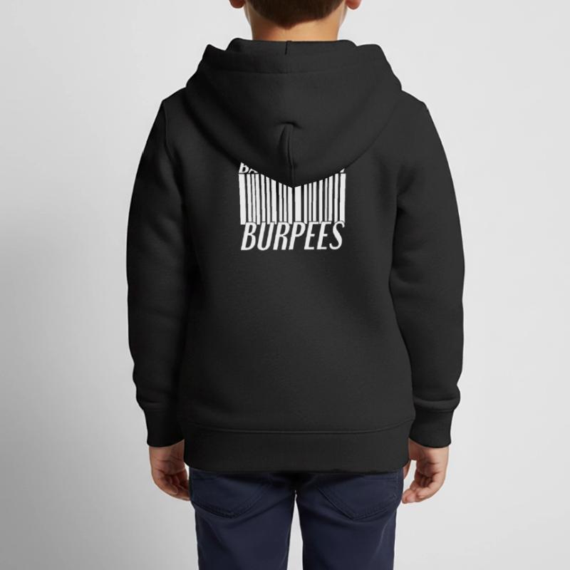 Burpee Barcode Kinder Premium Organic Zip Hoodie